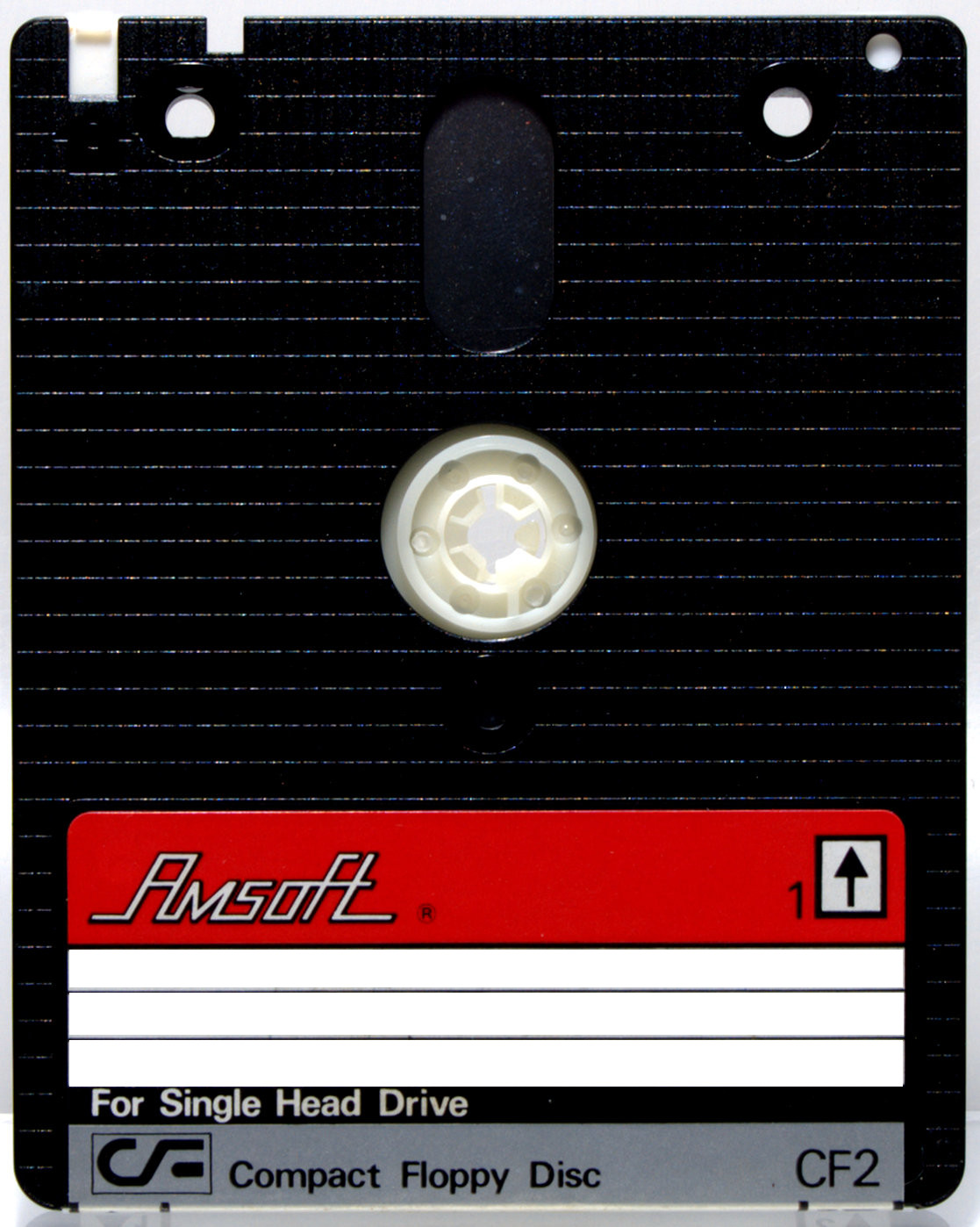 A three inch CF2 floppy disk.