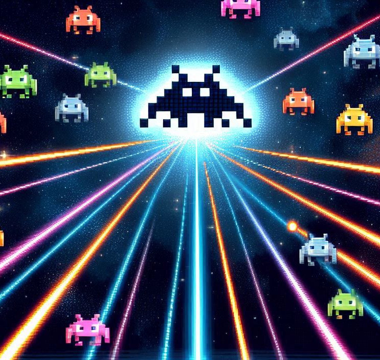 Several space invaders