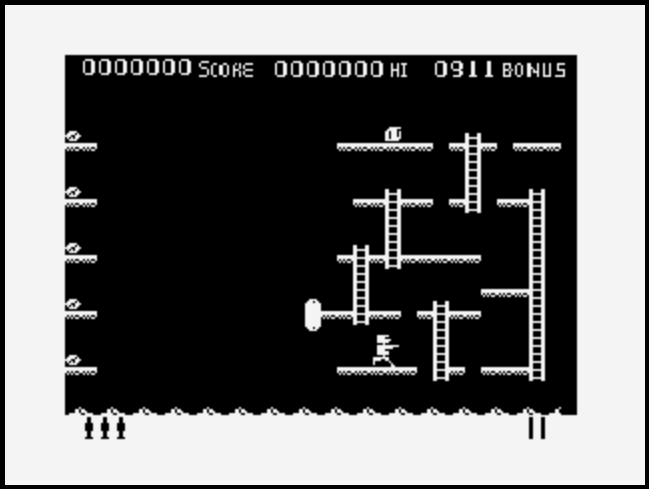 Rocket Man on the ZX81, generating bitmap graphics.